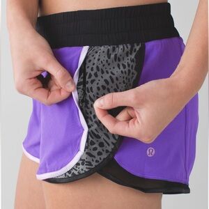 Lululemon Super Squad Short Iris Flower/Watermark Slate Black/Black size 8